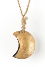 *Indukala Crescent Moon Wind Chime - Rustic bell