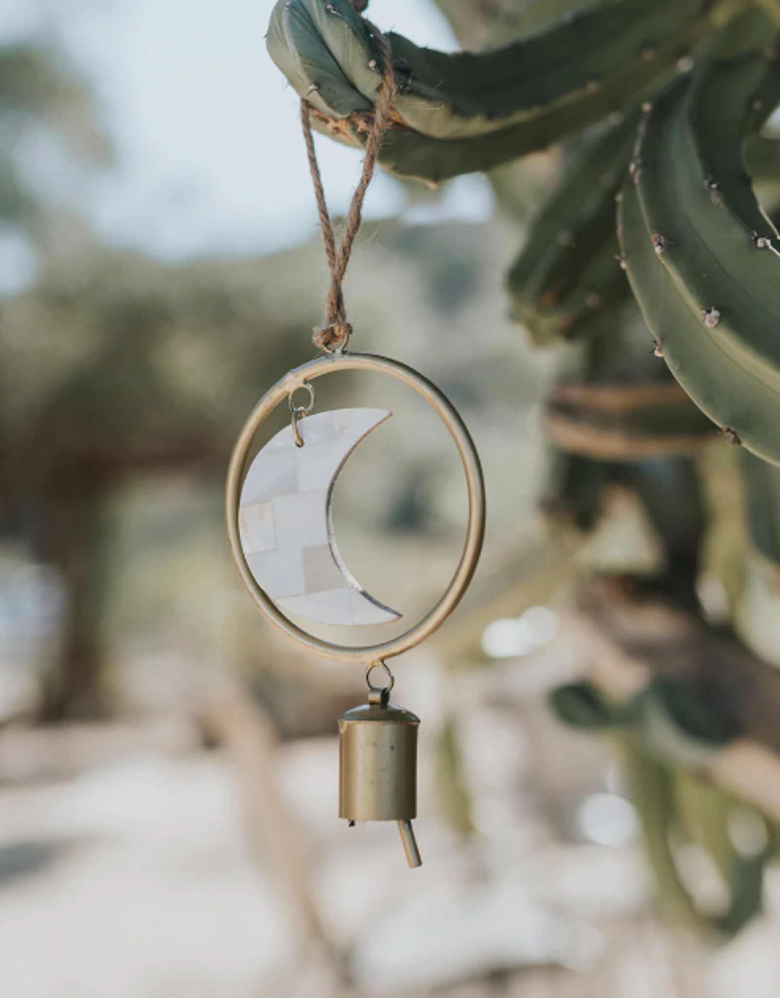 *Chayana Small Moon Mother of Pearl Wind Chime