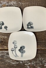 *Rounded Square Dish | Mushroom | 5" Design #8