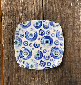 Burnt Mill Potters Rounded Square Dish | The Eye | 5"