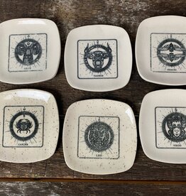 *Rounded Square Dish | Zodiac | 5" |