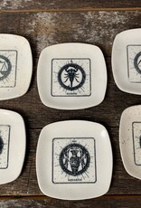 Burnt Mill Potters Rounded Square Dish | Zodiac | 5" |