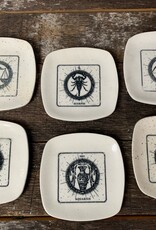 *Rounded Square Dish | Zodiac | 5" |