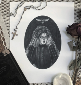 Caitlin McCarthy Art Telling the Bees Fine Art Print - Victorian Mourning 5x7