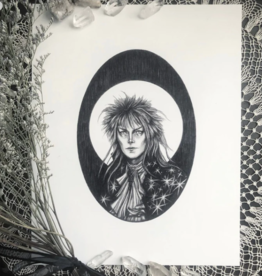 Caitlin McCarthy Art Jareth the Goblin King Fine Art Print - Labyrinth 5x7 *