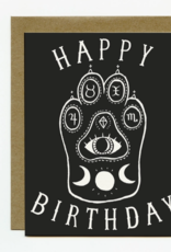 Witchcat Paw Birthday Card
