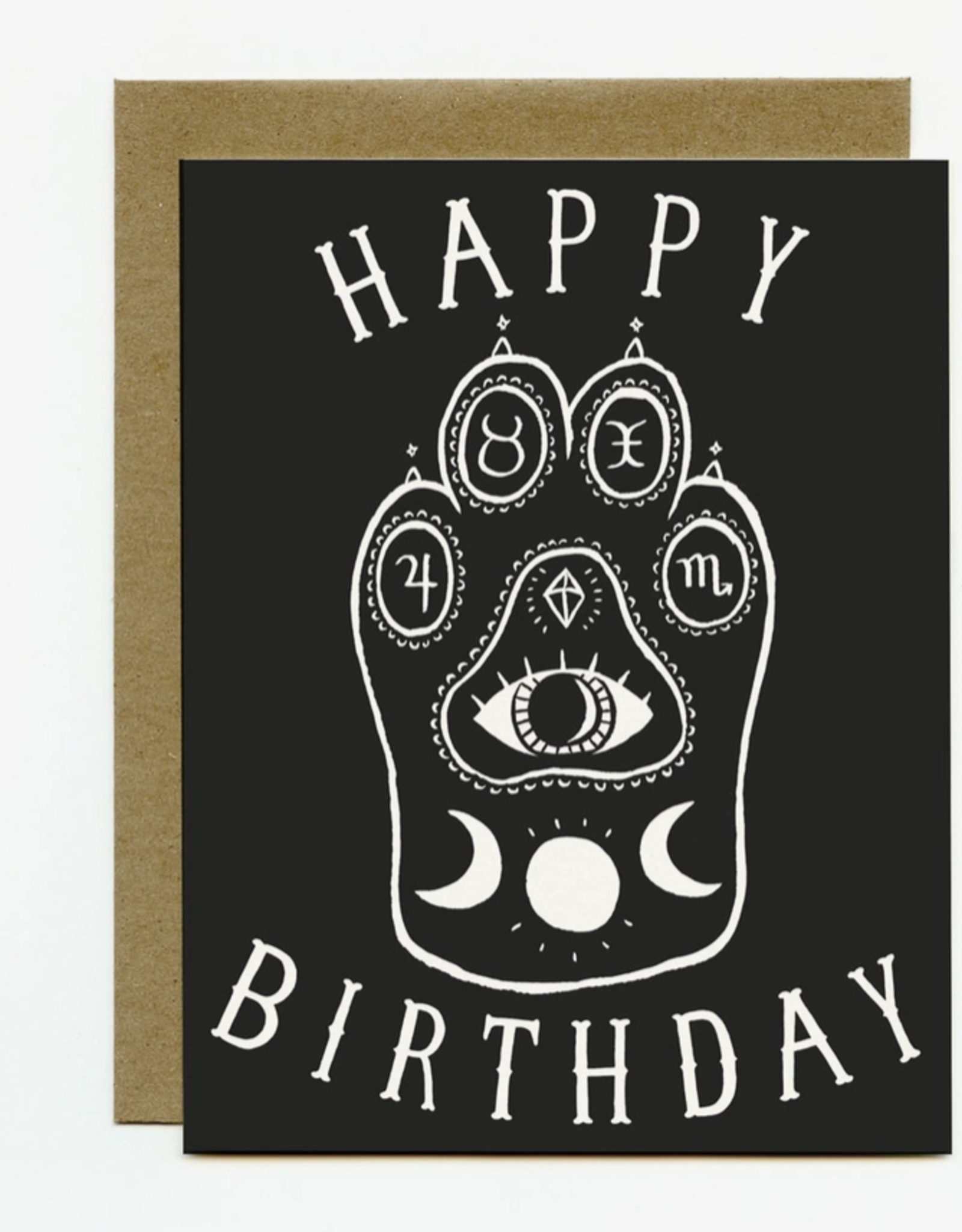 Witchcat Paw Birthday Card