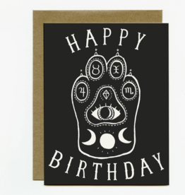 Bee's Knees Industries Witchcat Paw Birthday Card