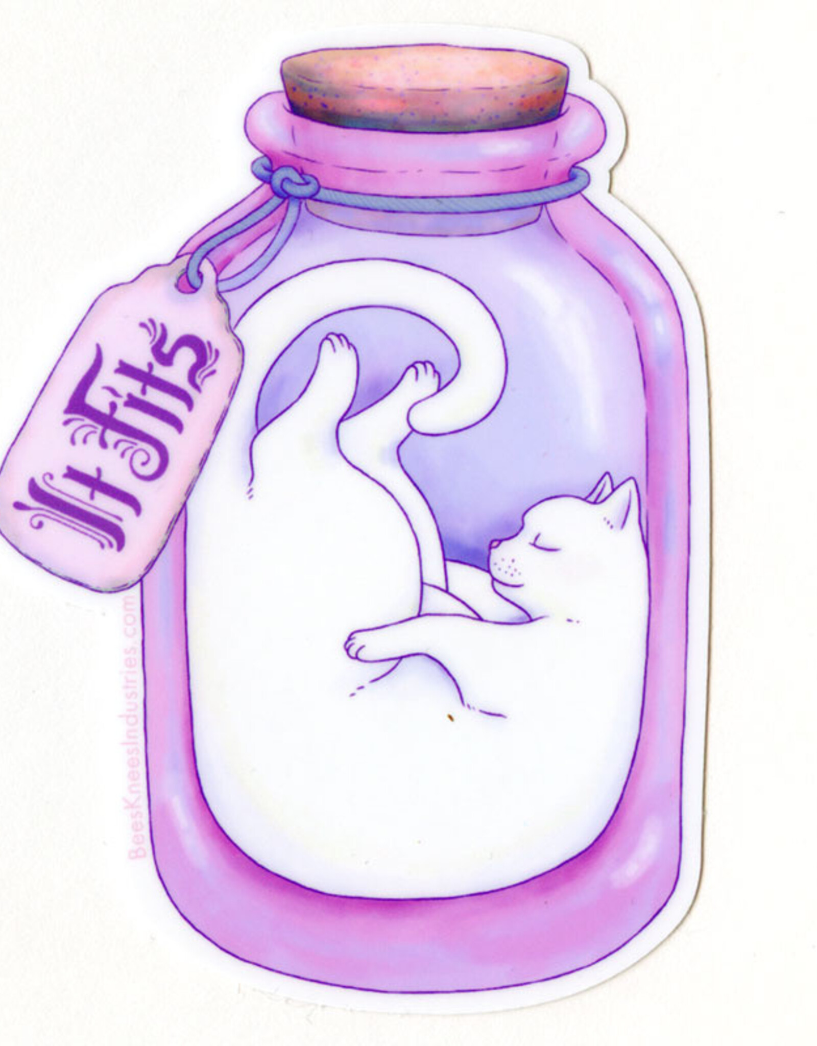 Bee's Knees Industries It Fits Potion Cat Sticker