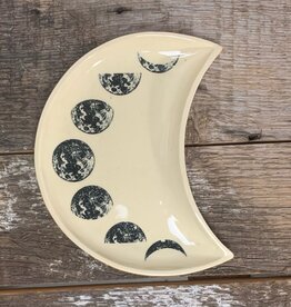 Crescent Moon Plate with Moon Phases | 7.5"