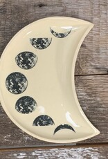 Burnt Mill Potters Crescent Moon Plate with Moon Phases | 7.5"