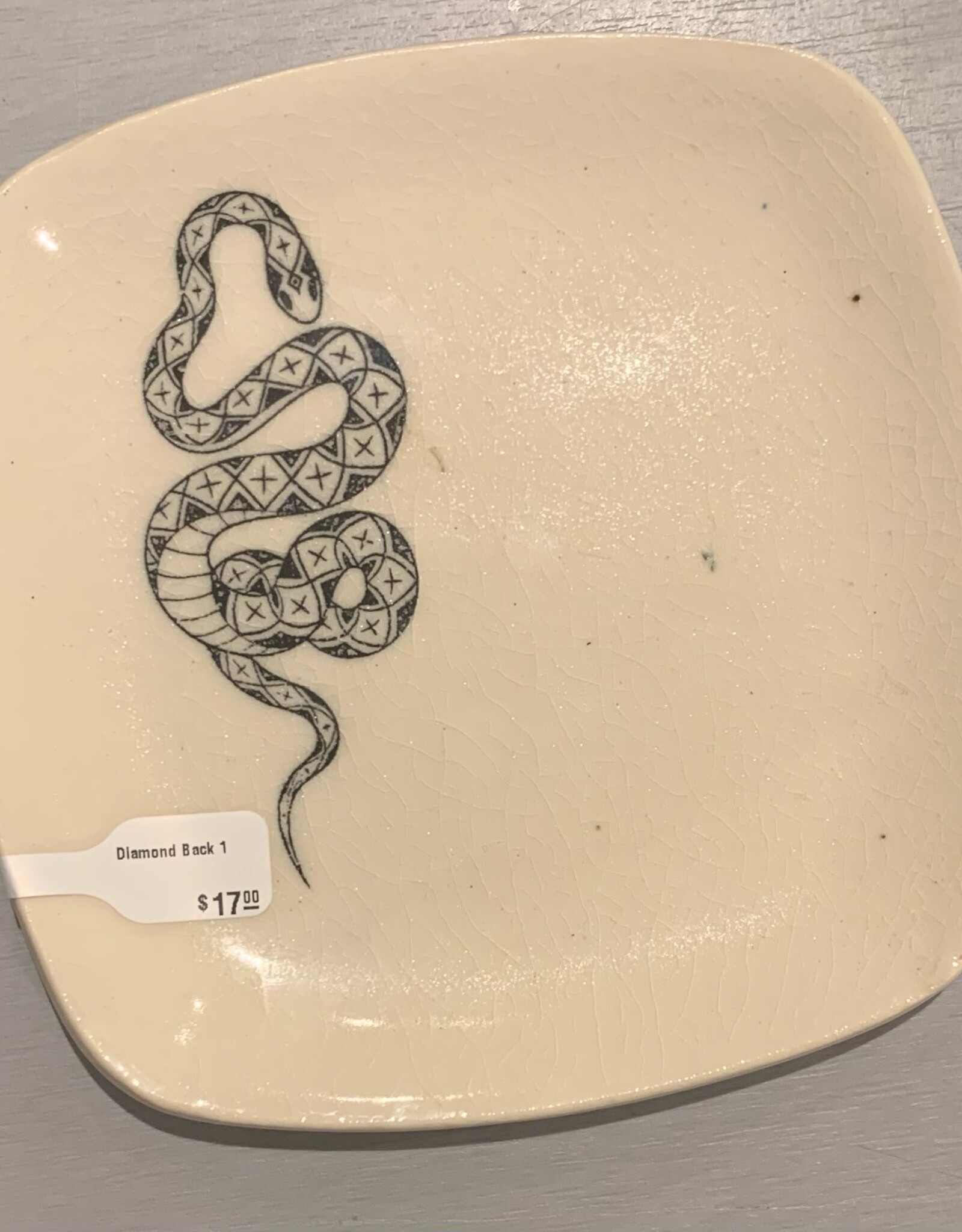 Rounded Square Dish | Snake | 5"