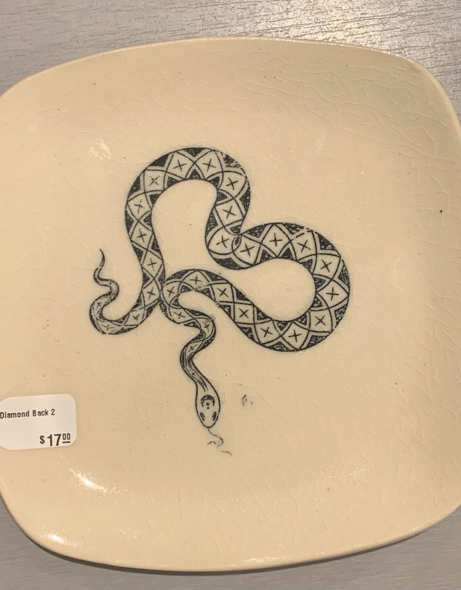 Rounded Square Dish | Snake | 5"