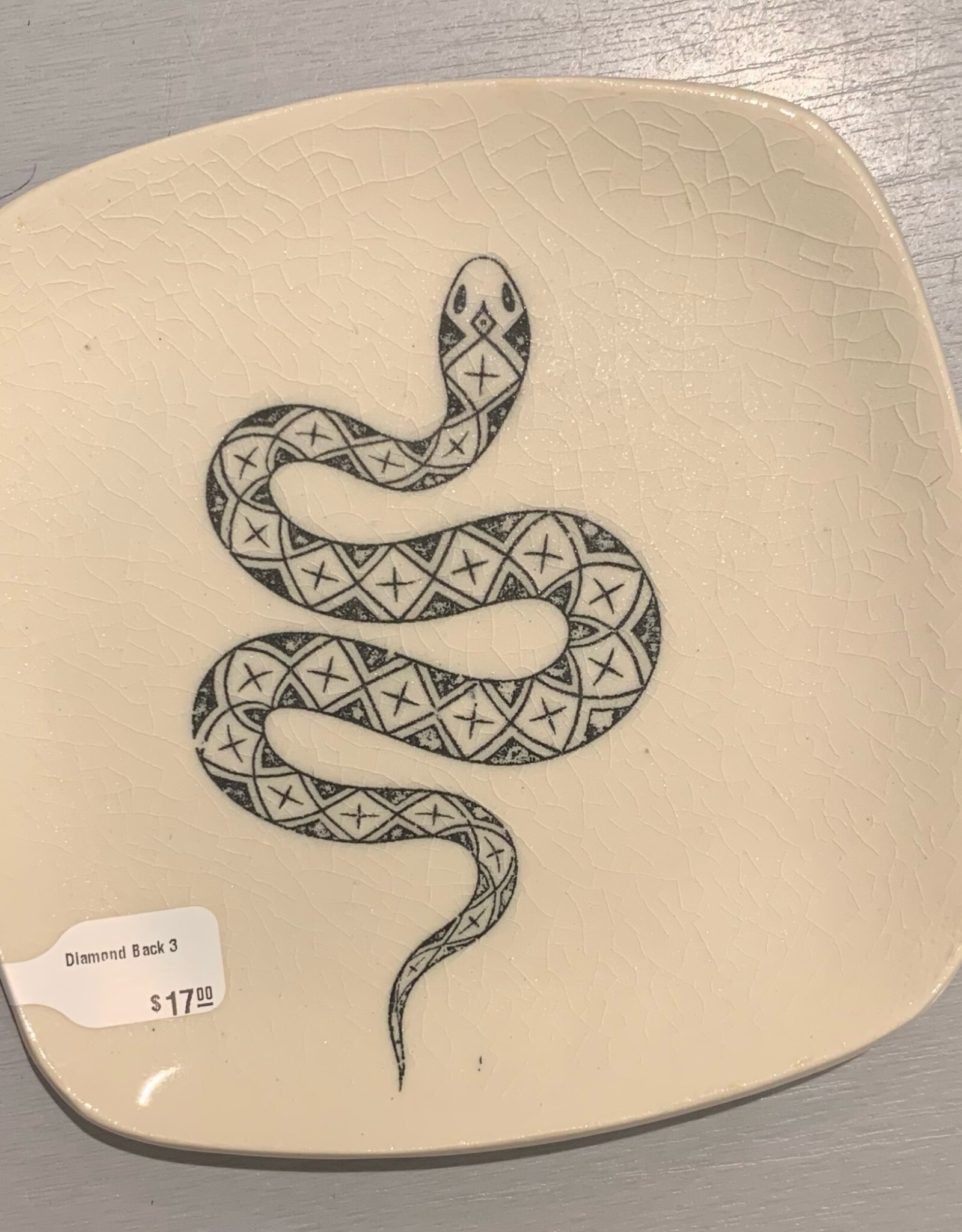 Rounded Square Dish | Snake | 5"