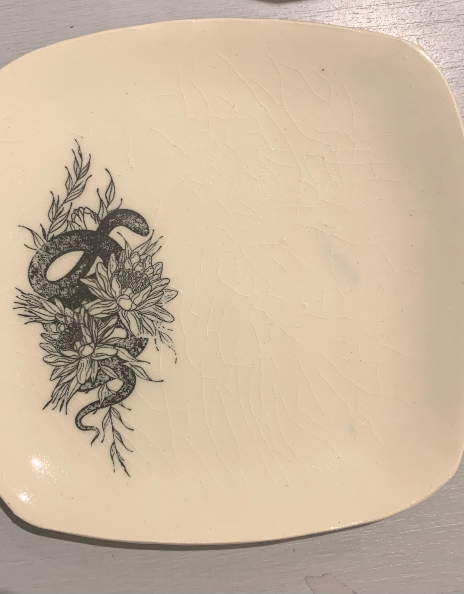 Rounded Square Dish | Snake | 5"