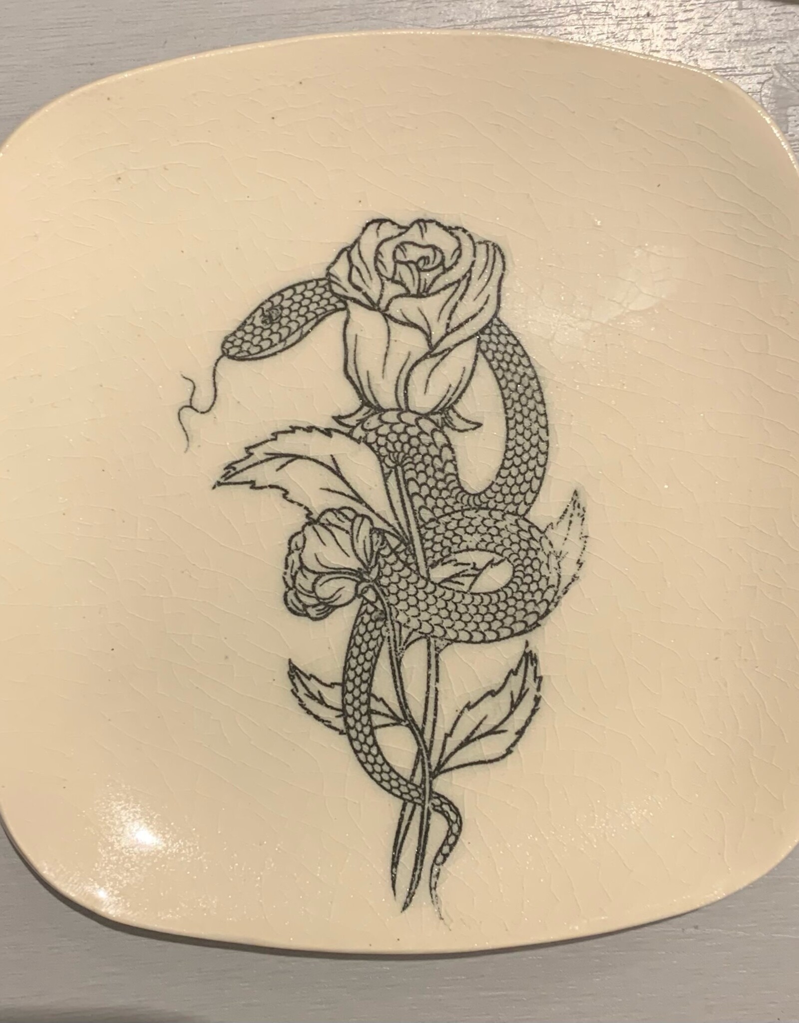 Rounded Square Dish | Snake | 5"