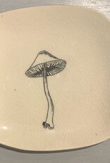 Rounded Square Dish | Mushroom | 5"