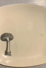 Rounded Square Dish | Mushroom | 5"