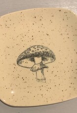 Rounded Square Dish | Mushroom | 5"