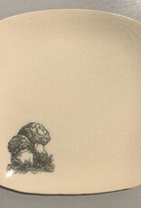 Rounded Square Dish | Mushroom | 5"