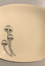 Rounded Square Dish | Mushroom | 5"