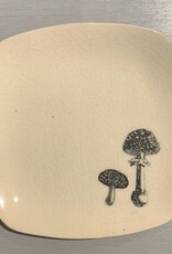 Burnt Mill Potters Rounded Square Dish | Mushroom | 5"