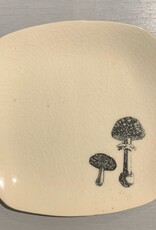 Rounded Square Dish | Mushroom | 5"