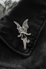 Tinker Hell Enamel Pin - Black & Silver Gothic Fairy Brooch