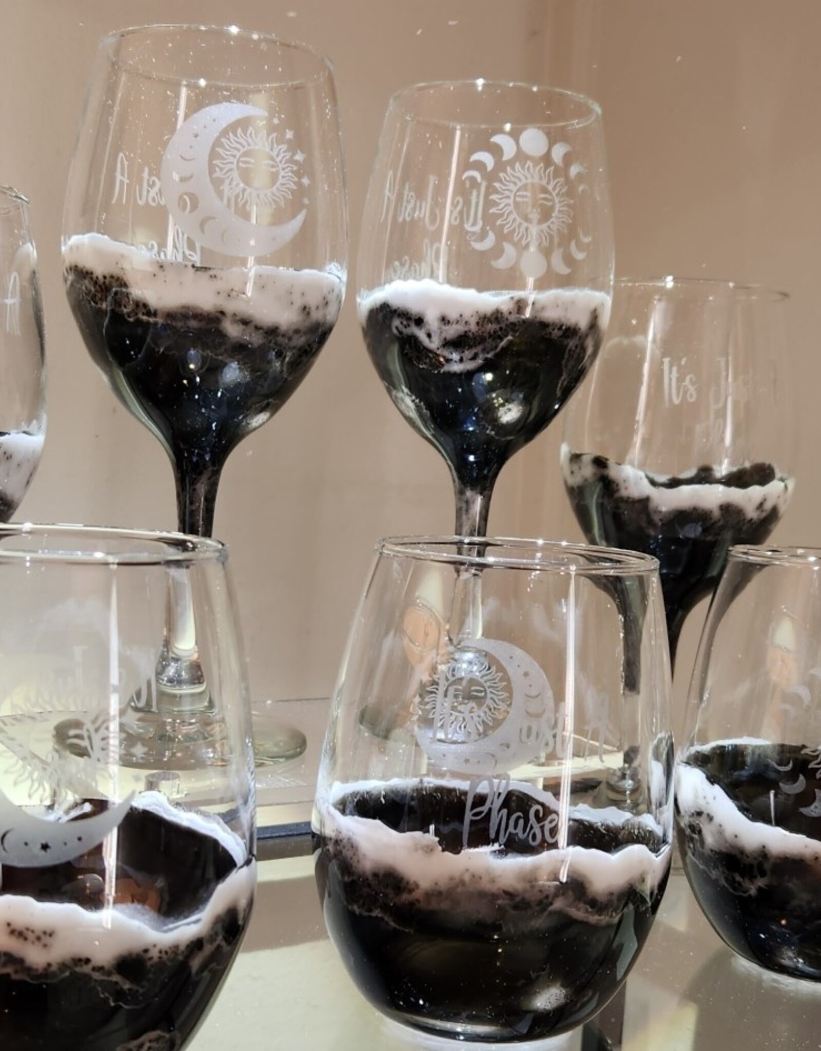 Wine Glass | Stemless | Moon Phase GLS