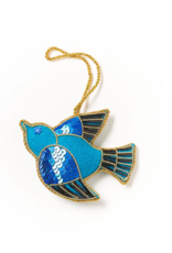 *Larissa Plush Bird Felt Ornament - Hand Embroidered