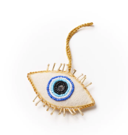 Matr Boomie Larissa Plush Evil Eye Felt Ornament - Hand Embroidered