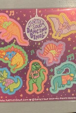 Turtle's Soup -Dancing Dinos Vinyl Sticker Sheet Pack