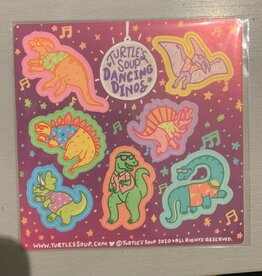 Dancing Dinos Vinyl Sticker Sheet Pack