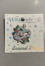 *Light Moon Phase Snake Pin