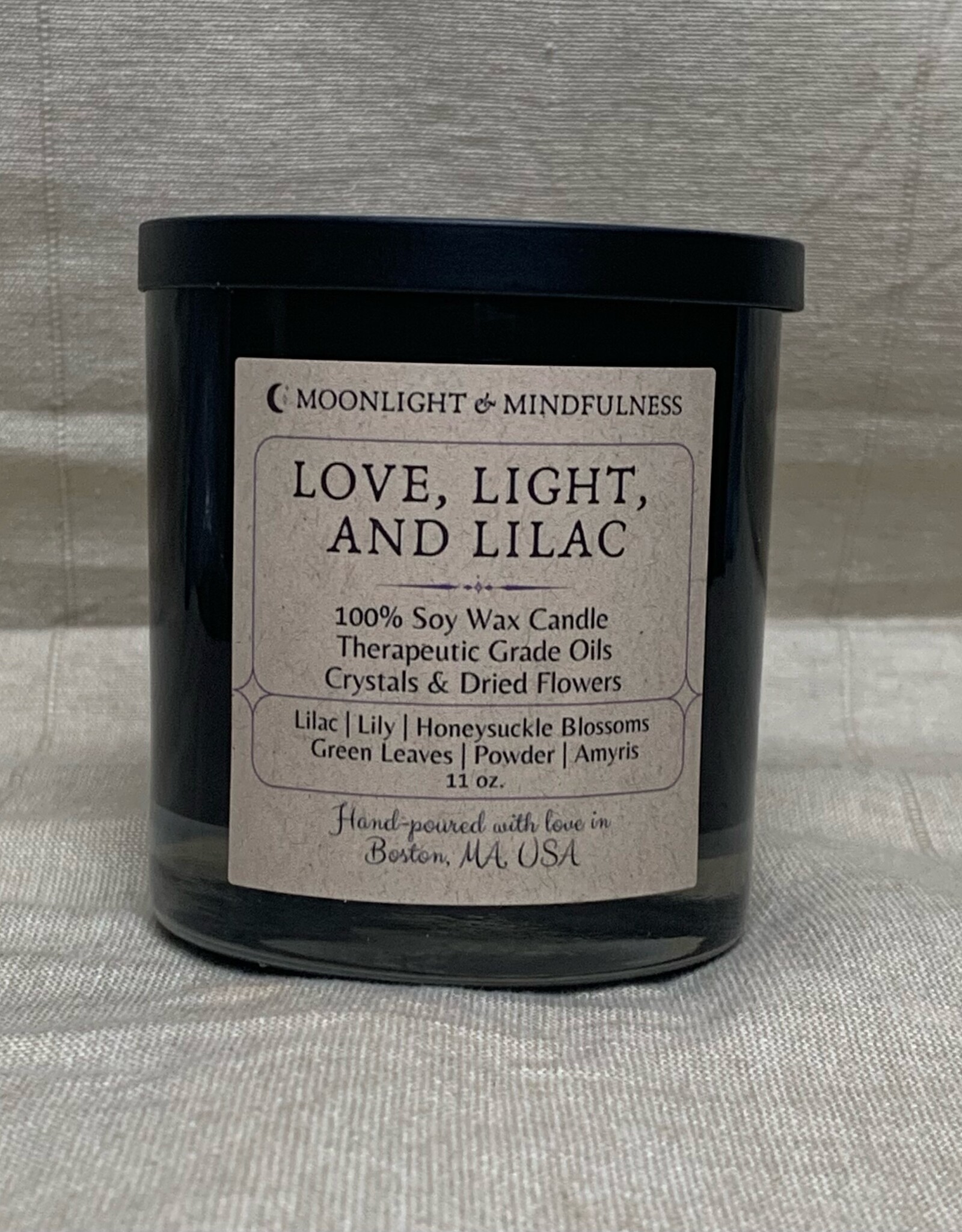 Moonlight and Mindfulness Love, Light & Lilac 11oz Candle