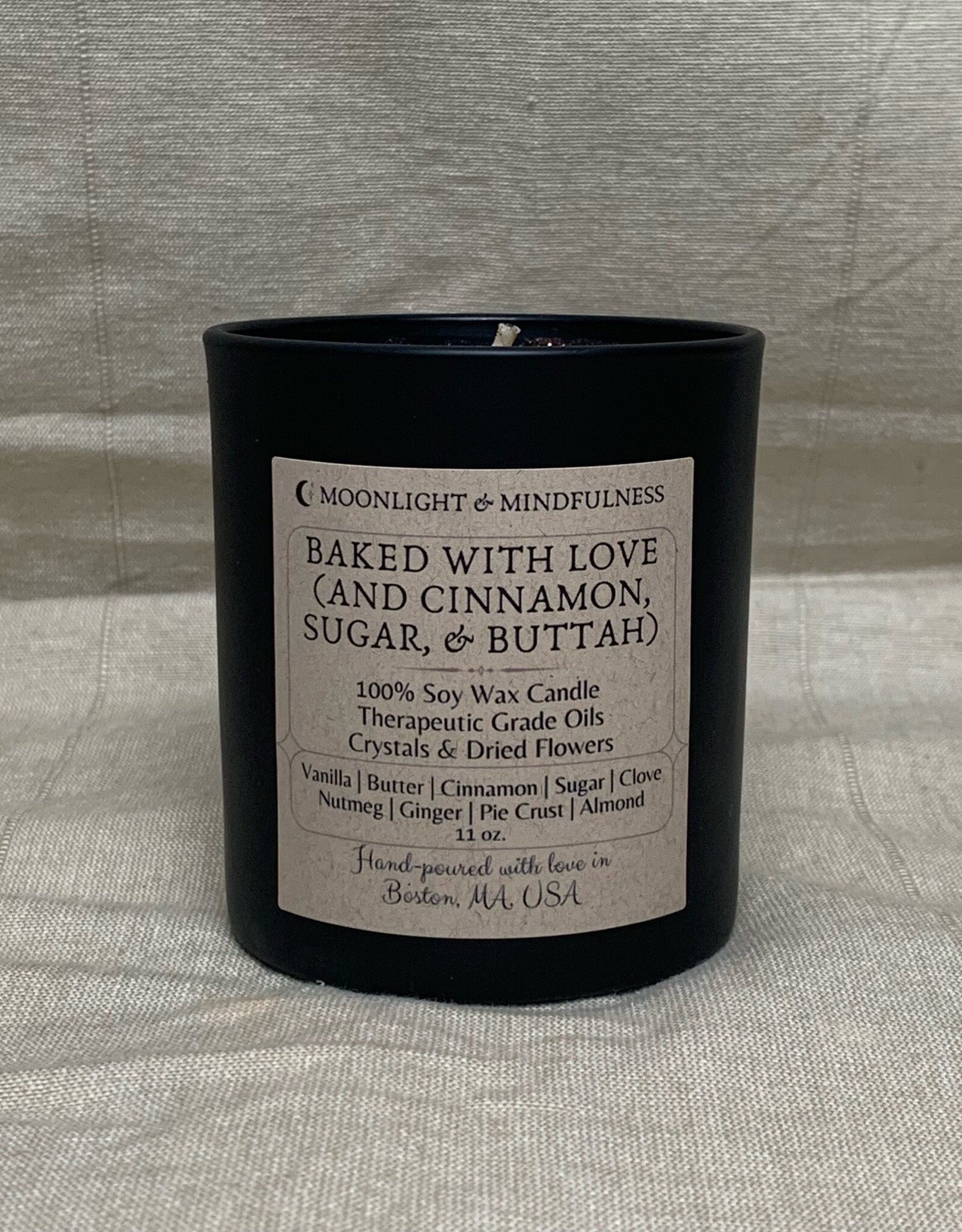 Moonlight and Mindfulness Baked With Love 11oz Candle (Fall)