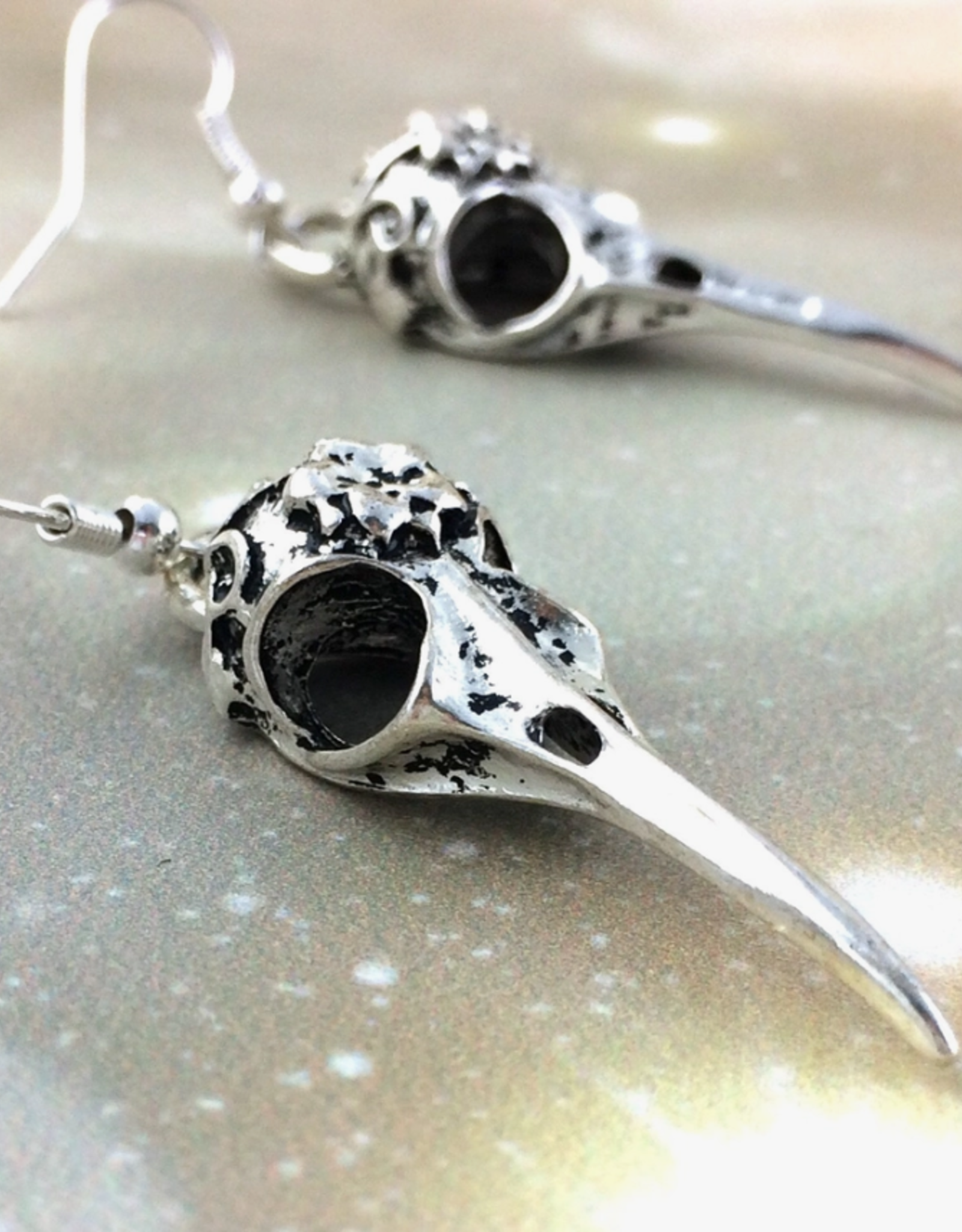 Raven Skull Earrings
