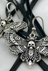 SpotLight Jewelry Silver Death Head Moth Earrings