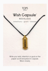 TOPS Malibu Wish Capsule Necklace - Gold: Black