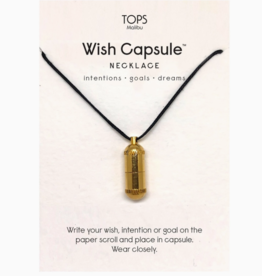 TOPS Malibu *Wish Capsule Necklace - Gold: Black