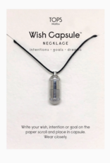 TOPS Malibu *Wish Capsule Necklace - Silver: Black