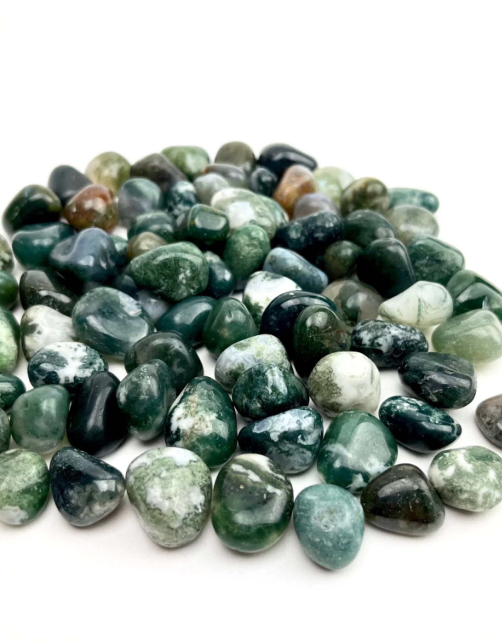 Moss Agate | Tumbled | 15-20mm | India
