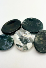 Crystal "Worry Stone" Palmstones | "A" Grade | India | Moss Agate