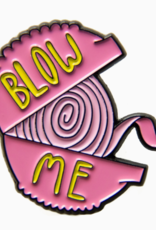 -"Blow Me" Bubble Gum Enamel Pin For Grunge Fashion