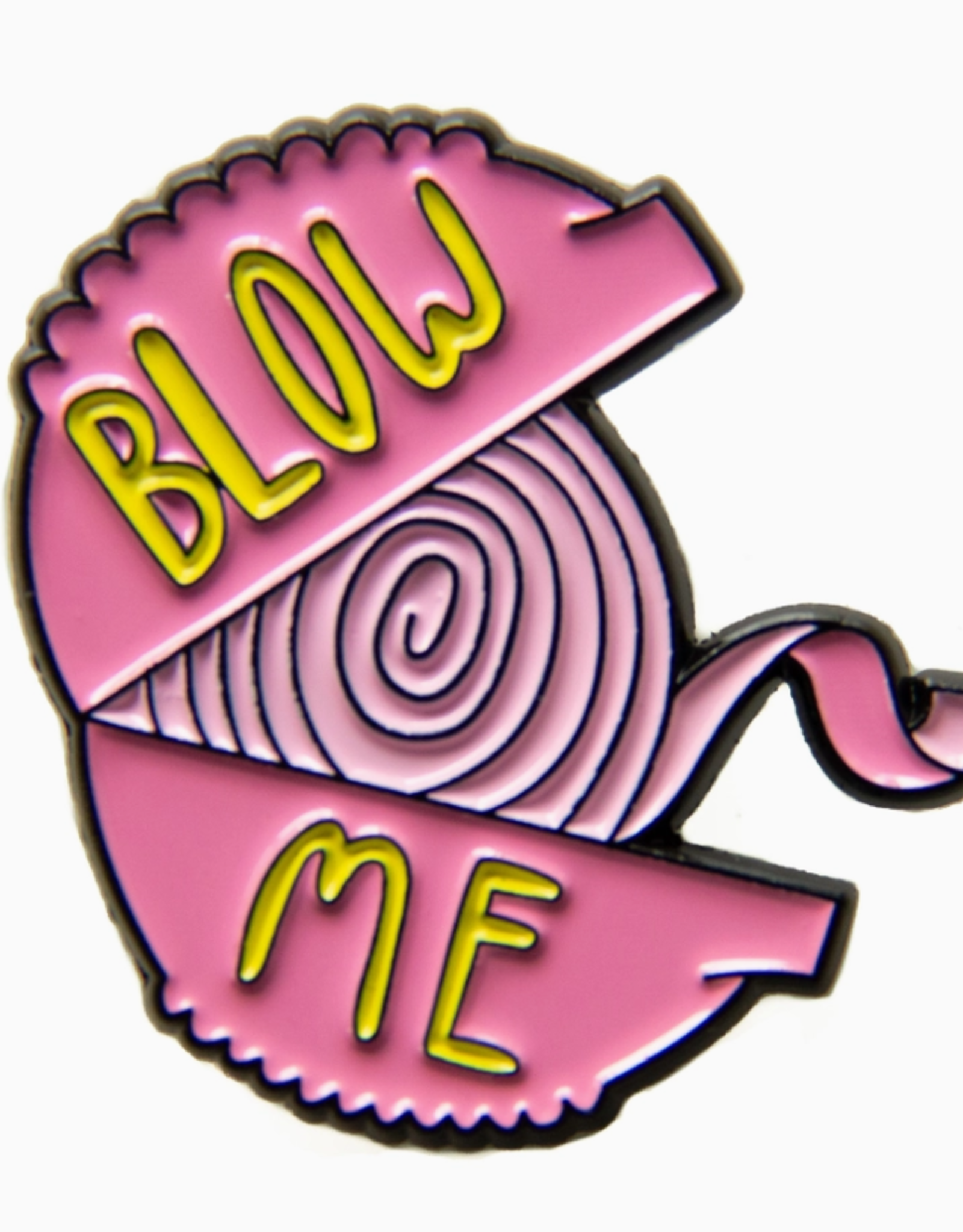 -"Blow Me" Bubble Gum Enamel Pin For Grunge Fashion