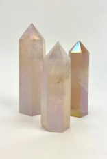 Aura Rose Quartz Standing Points | 40-90mm