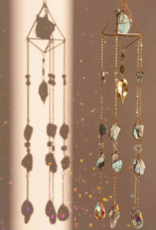 *Amazonite Crystal Suncatcher - Calming Gemstone Lotus Design