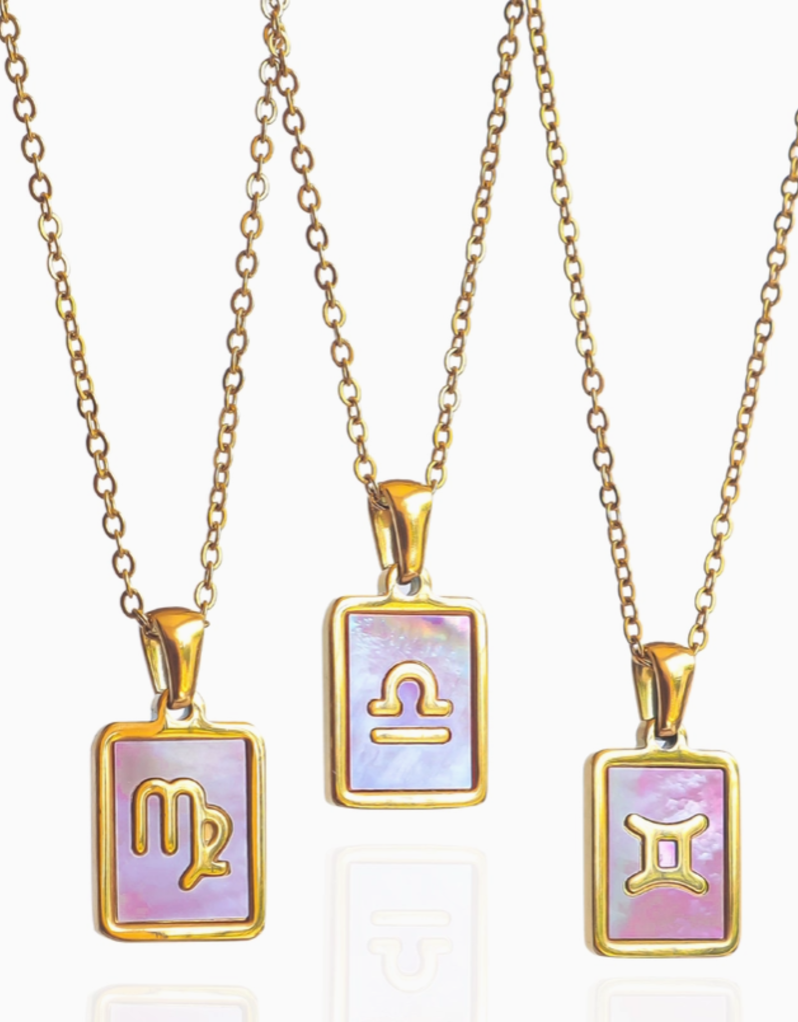 Zodiac Pink Shell Necklace |