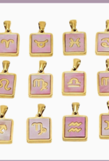 Zodiac Pink Shell Necklace |