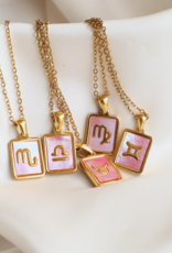 Zodiac Pink Shell Necklace |